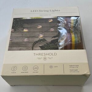 Threshold Multicolor Striped Paper Lantern LED String Lights